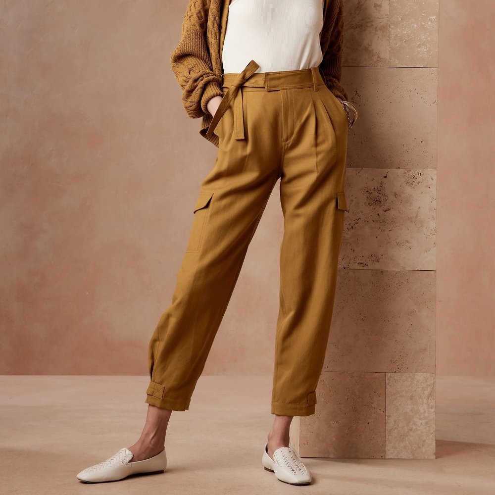 NWT BANANA REPUBLIC TENCEL™-LINEN CARGO PANT